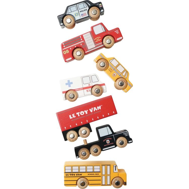 New York  Wood Toy Car Set - 7 Piece