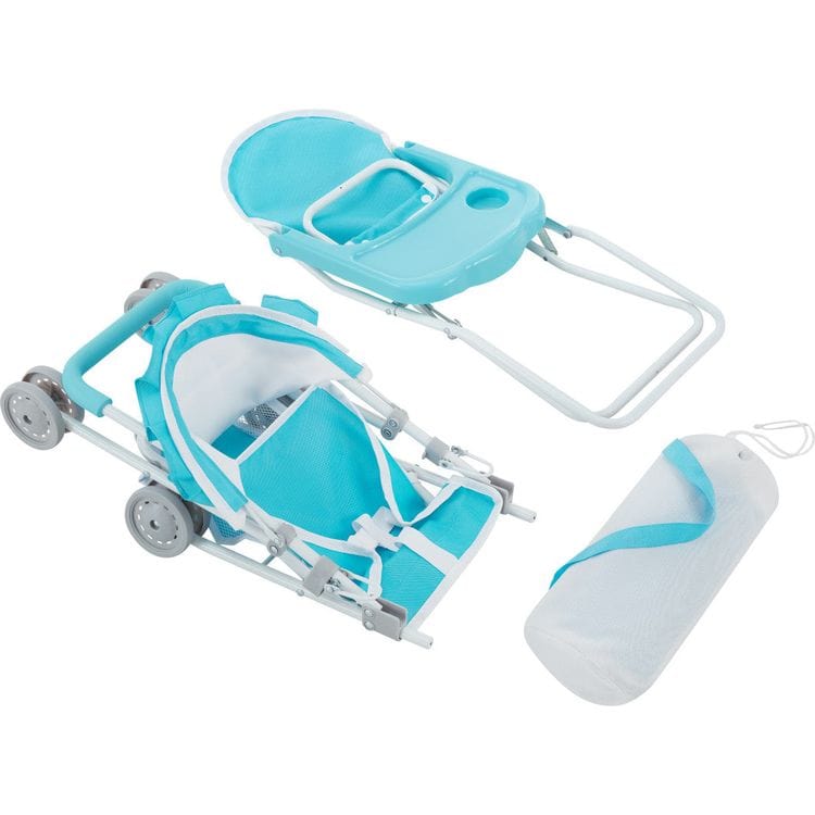 Olivia's Little World Baby Doll 3 Piece Nursery Set - Blue