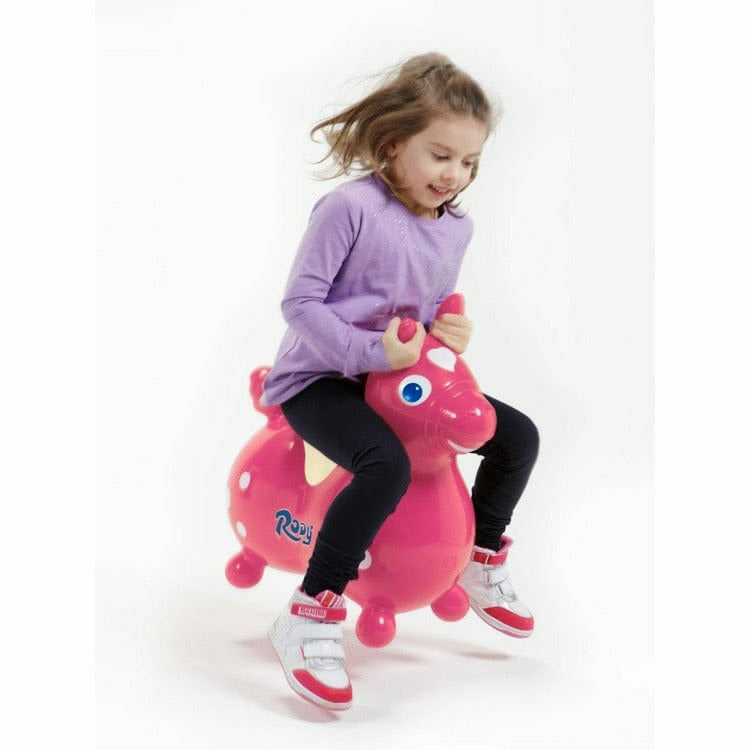 Pink Rody Horse Inflatable Bouncer Ride-on