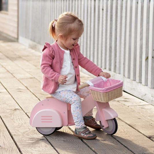 Pink Scooter with Basket