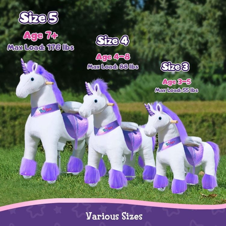 Purple Model U Ride-On Unicorn - 7+ Years