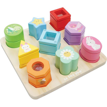 Rainbow Sensory Shape Sorter - 10 Pieces
