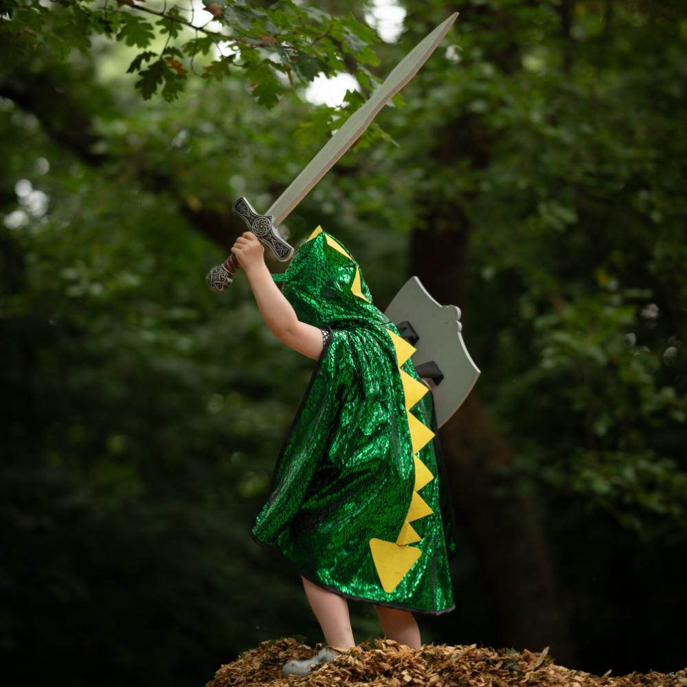 Reversible Dragon/Knight Cape - Size 5-6 Years