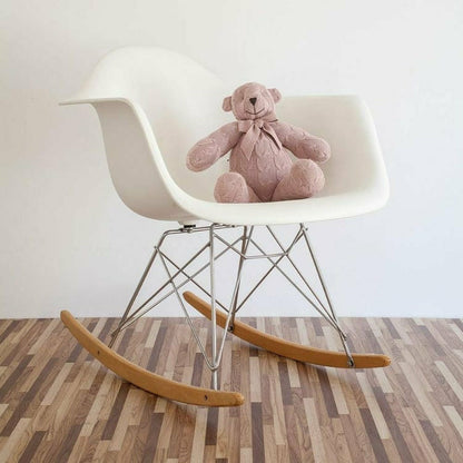 Rose Cable Knit Plush Teddy Bear