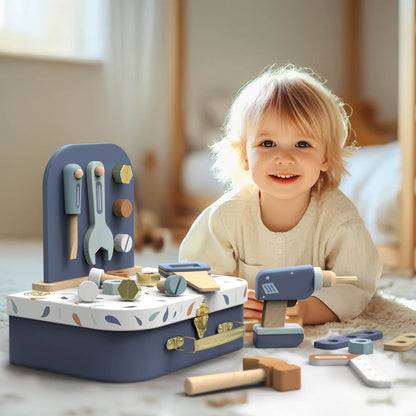 Wood Pretend Play Toolkit with Suitcase
