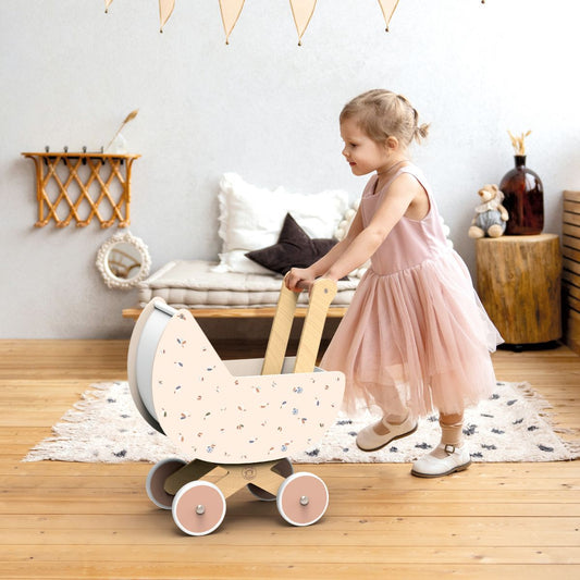 Wooden Doll Pram