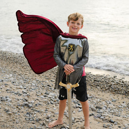 Silver Knight Costume with Cape - Size 5-6 Years