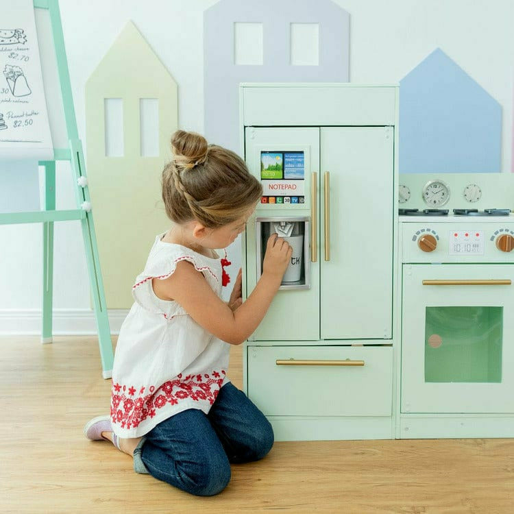 Teamson Kids Little Chef Charlotte 2-Piece Modular Wooden Play Kitchen, Mint