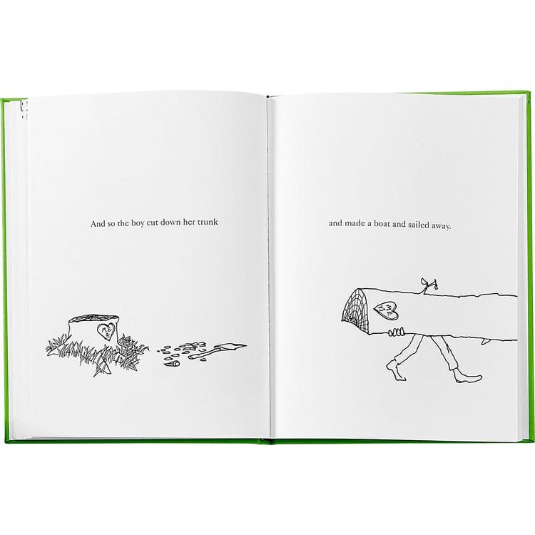"The Giving Tree" Book in Lime Bonded Leather