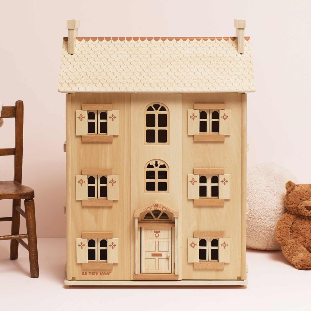 The Grand Natural Wood Doll House