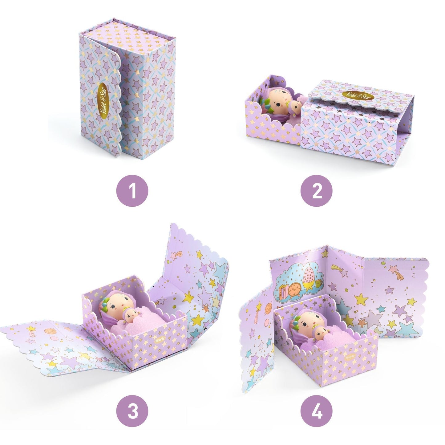 Tinyly Violet Tinyroom with Figurines