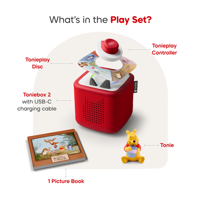 Tonies Disney Winnie the Pooh Toniebox 2 Play Set - Sunset Red