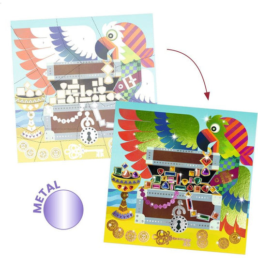 Up and at 'Em! Foil & Jewel Mosaic Craft Kit