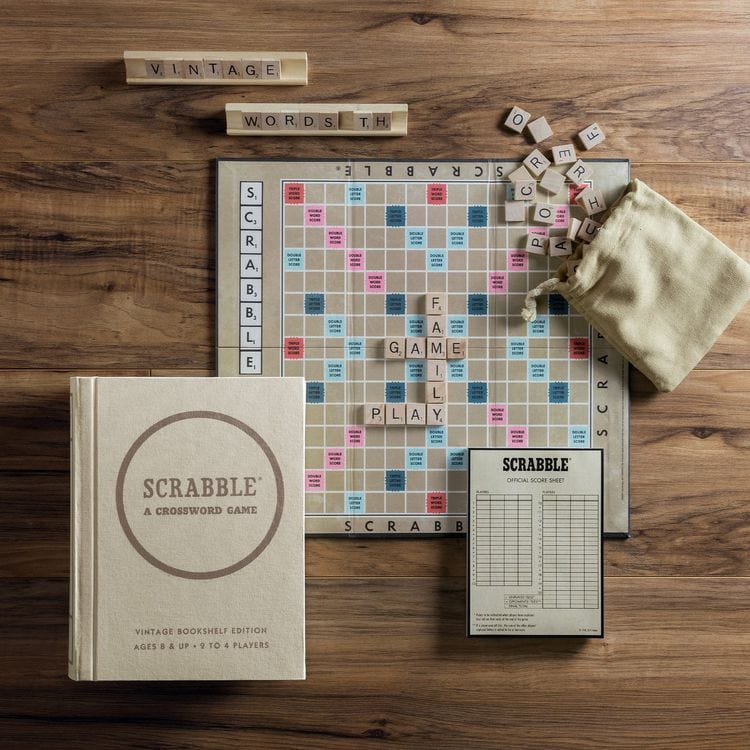 Vintage Bookshelf Games 3-Pack: Monopoly, Scrabble, Clue