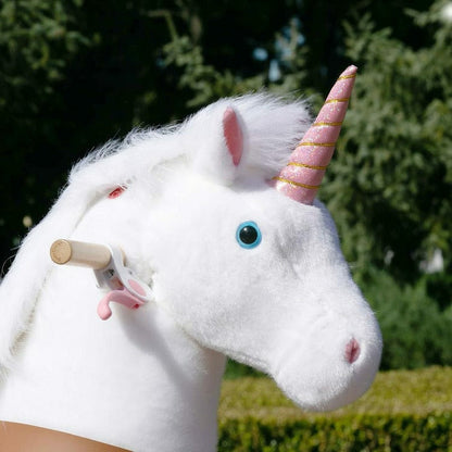 White Model U Ride-On Unicorn - 7+ Years