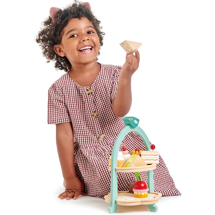 Wooden Birdie Afternoon Tea Stand