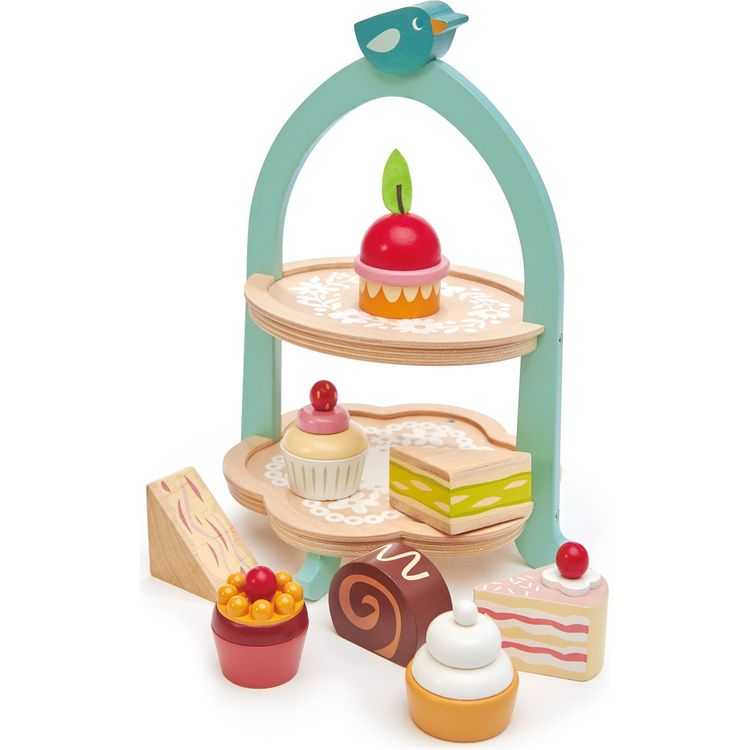 Wooden Birdie Afternoon Tea Stand