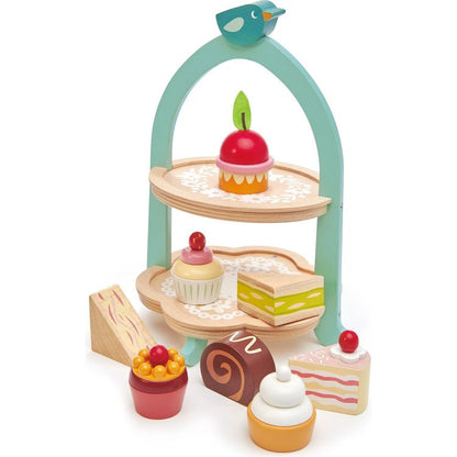 Wooden Birdie Afternoon Tea Stand
