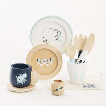Wooden Cutlery Pretend Play Dining Set