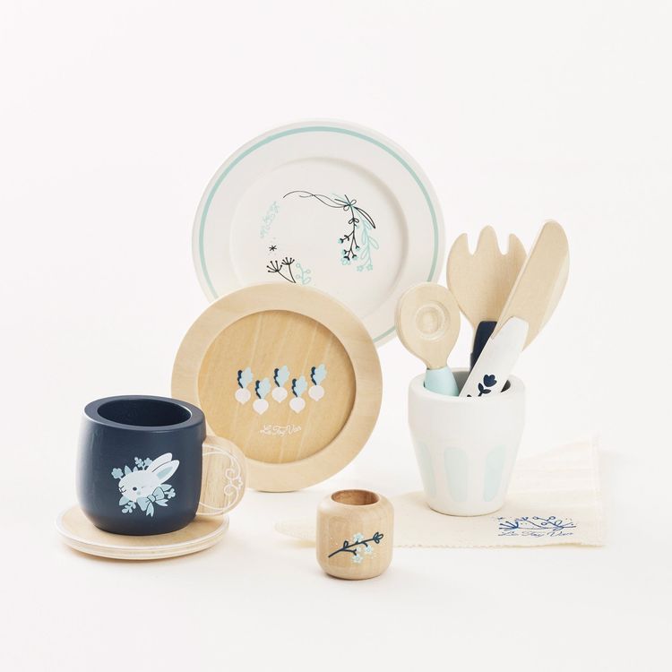 Wooden Cutlery Pretend Play Dining Set