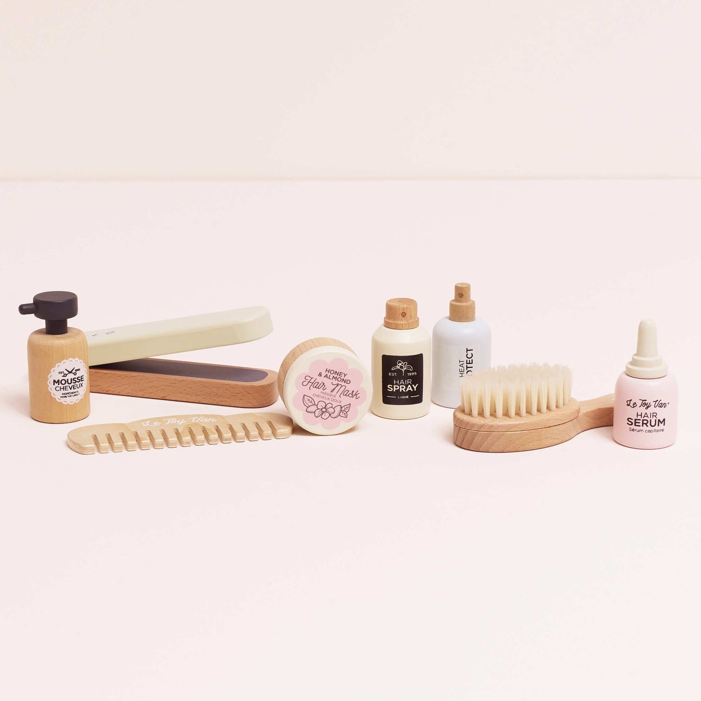 Wooden Hair Straighteners & Accessory Pretend Play Set