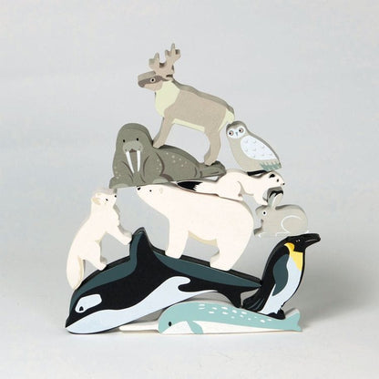 Wooden Polar Animals Set