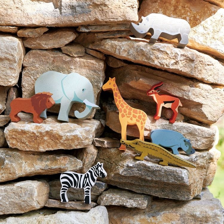 Wooden Safari Animal Collection