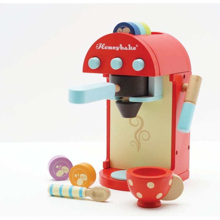 Wooden Toy Coffee Machine & Pods