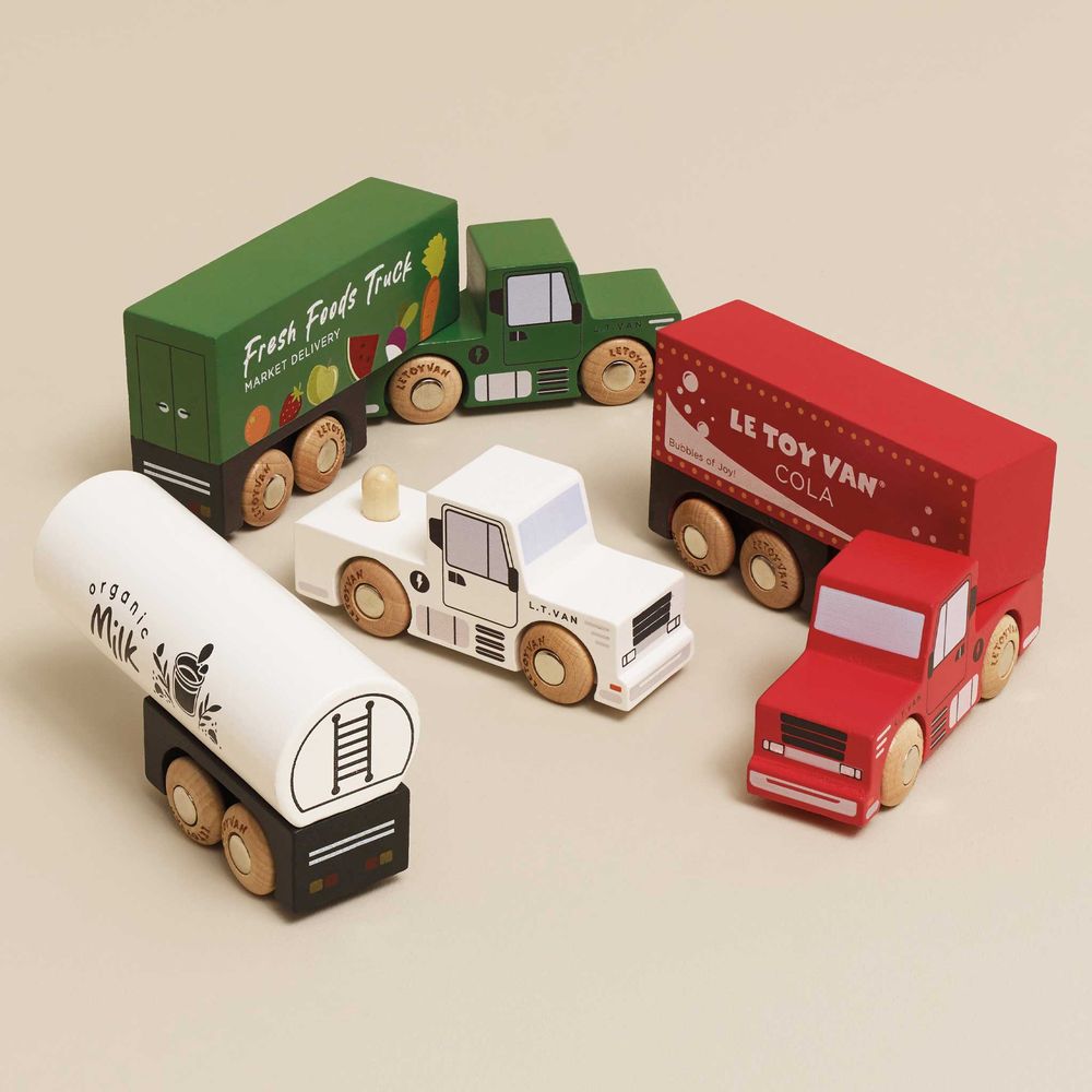 Wooden Trailer Truck Set