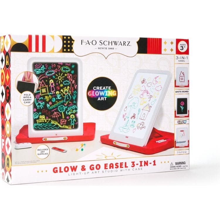 FAO Schwarz Creativity Glow & Go Easel 3-In-1