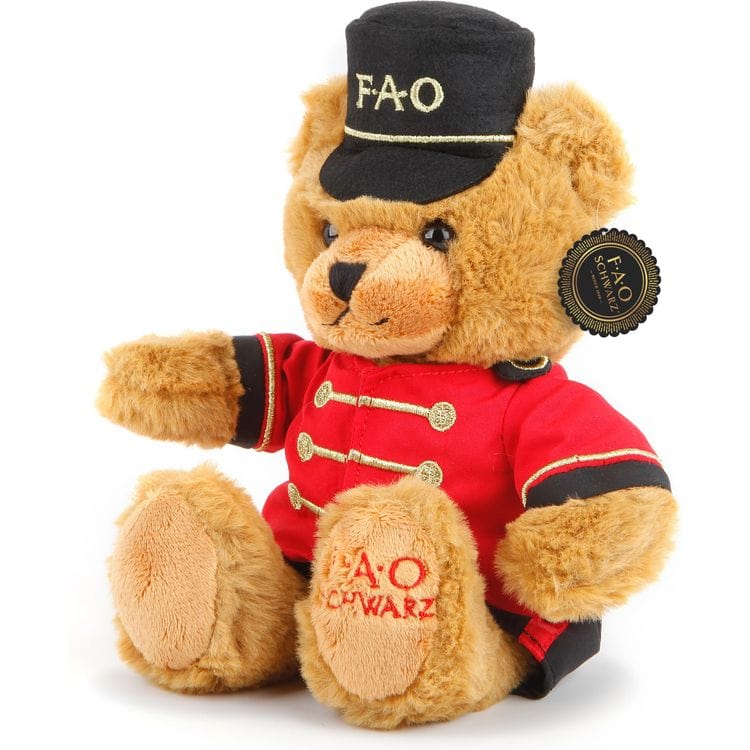 FAO Schwarz Plush 7" Plush Bear Soldier in a Bag